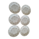 6 flat plates from Digoin Sarreguemines with floral decoration.