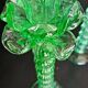 Broste Copenhagen - Pair of Large Green Blown Glass Candlesticks