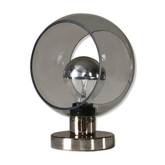 Metal lamp and glass years 70