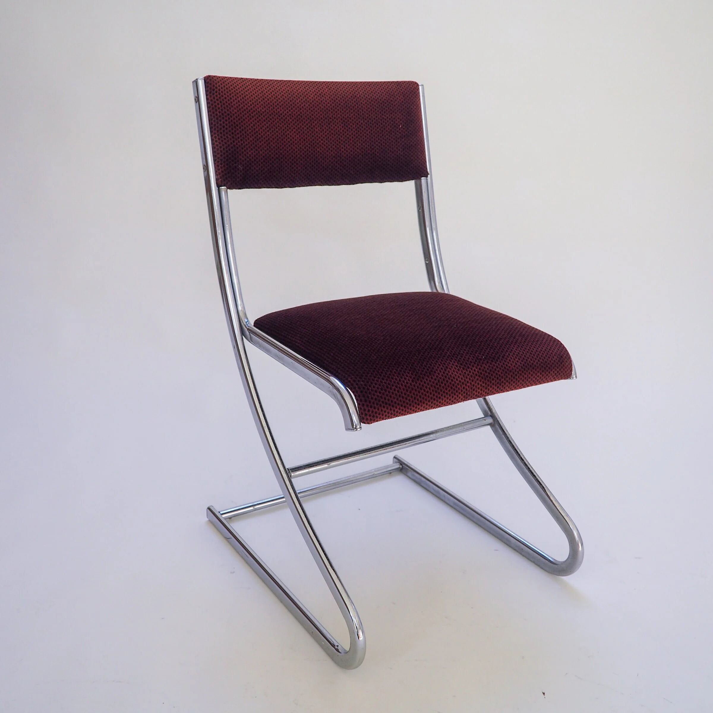 70s tubular chrome dining chair