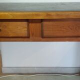 Executive office, black leather top