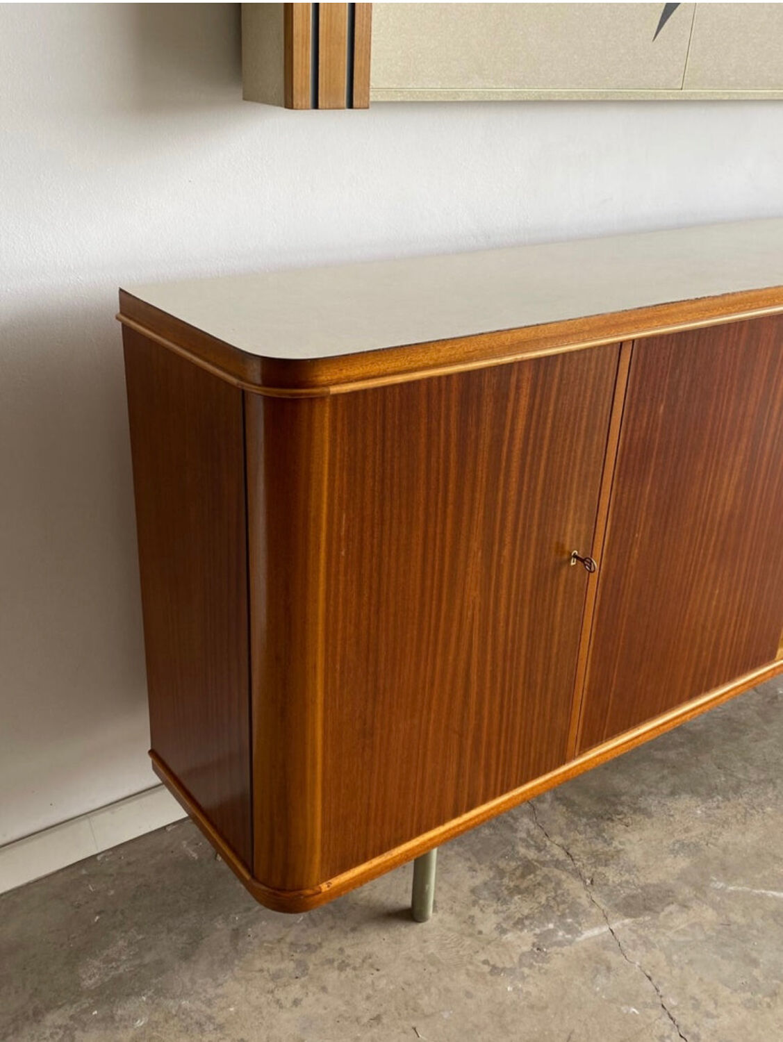 Sideboard and Matching Decorative Art Piece from the Ocean Liner "SS Rotterdam" 1950’s