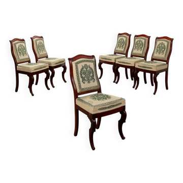 Antique Louis-Philippe mahogany chairs, France, 19th century