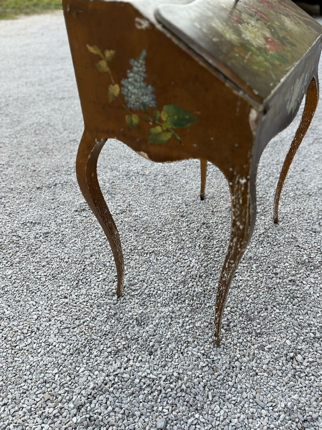 Curved painted wooden secretary 1950/60