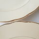 Set of 6 flat plates Villeroy and Boch ivory vintage gilding
