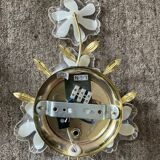 Pair of vintage golden sconces and lucite flowers