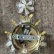 Pair of vintage golden sconces and lucite flowers