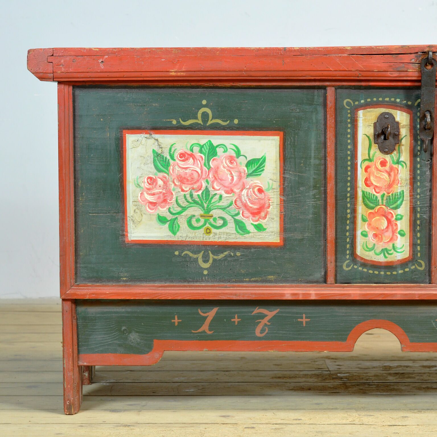 Folk art bridal chest, dated 1795