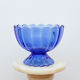 Tulip-shaped fruit cup basket - blue glass