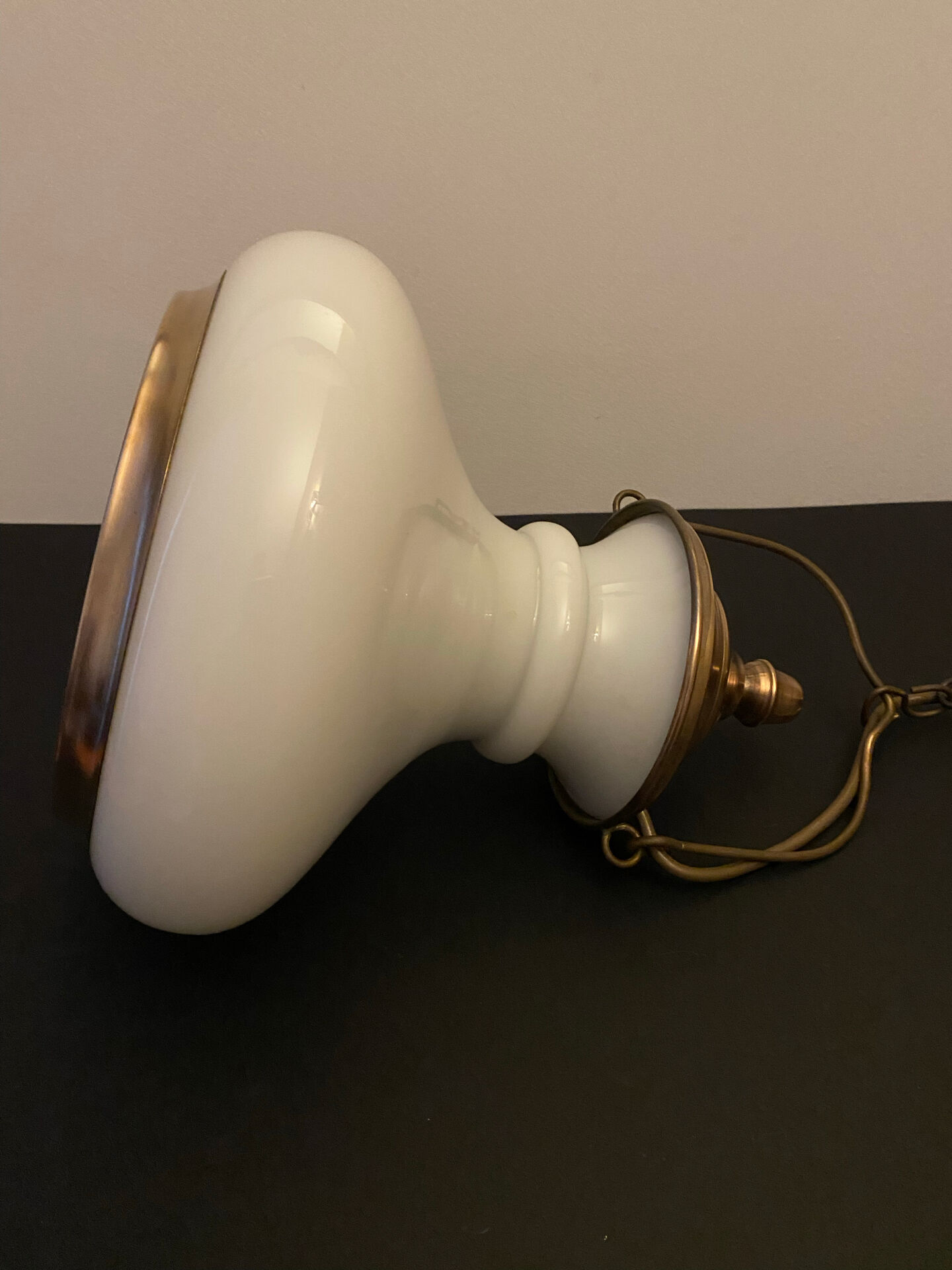 Opaline pendant lamp