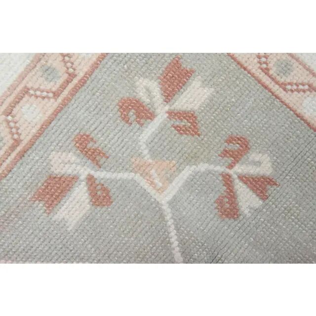 1970s Vintage Turkish Hand-Knotted Wool Cotton Beige Area Rug 190x270