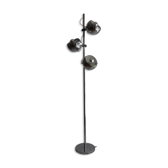 Lampadaire 3 spots métal chromé