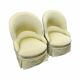 Paire de fauteuils crapaud tapissés pastel vert pomme