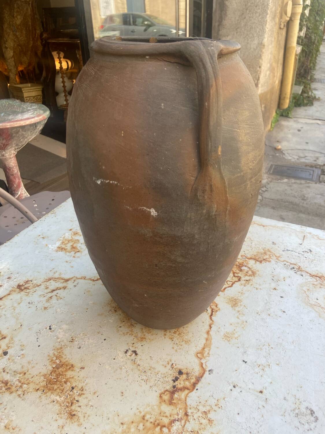 Large old terracotta vase