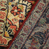 Traditional persian area rug handwoven red wool carpet rug- 130x220cm