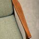 Pair of Mid-Century Italian Armchairs in stained Beech and Green Cushions