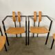 4 old raw design chairs Karl Friedrich Forster model Trix KFF postmodern 70s/80s