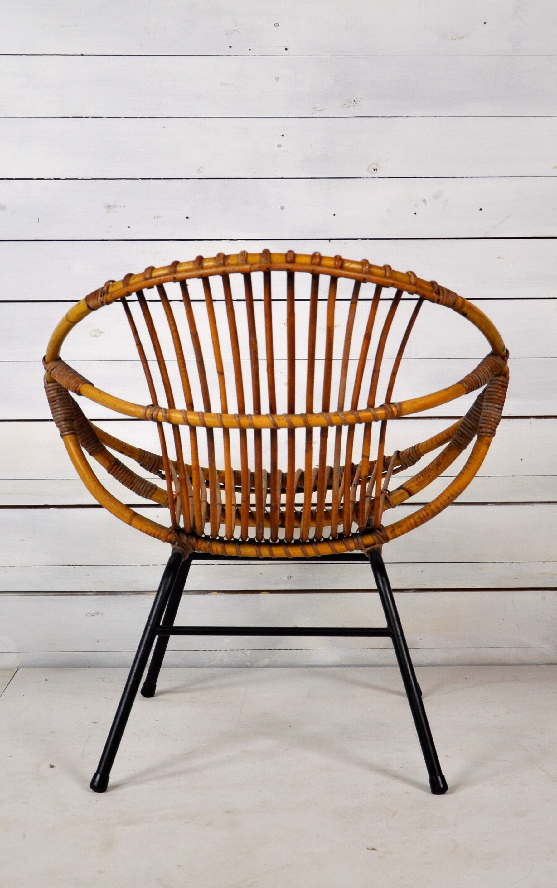 Set of 3 rattan armchairs by Rohe Noordwolde, Netherlands