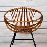 Set of 3 rattan armchairs by Rohe Noordwolde, Netherlands
