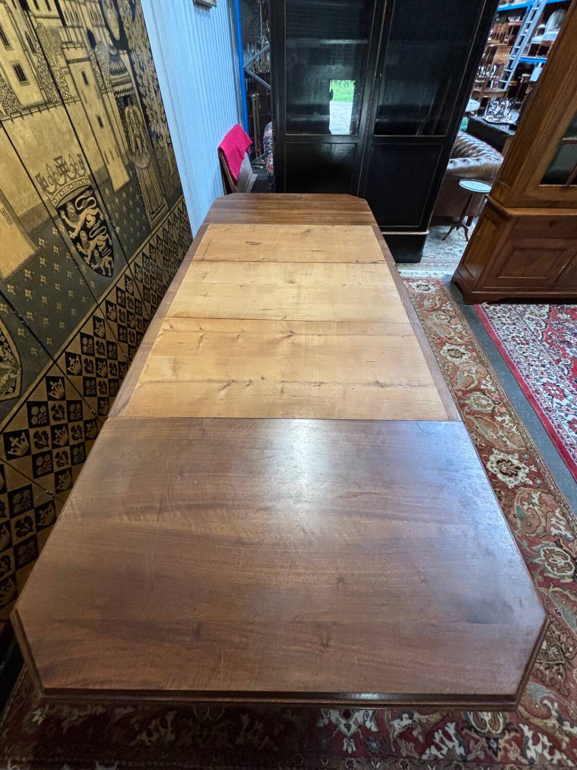 Table à manger art deco pied central