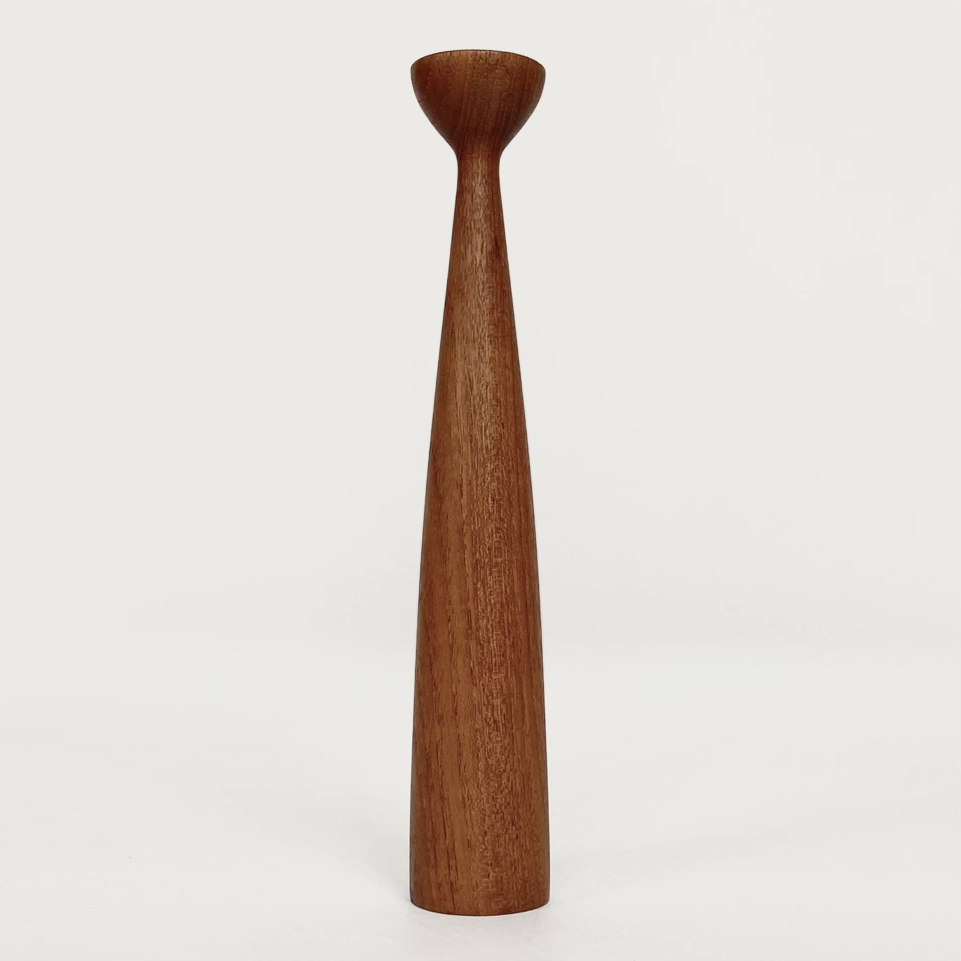 Vintage teak candle holder