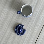 Sucrier bleu électrique en céramique