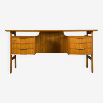 Model 75 Teak Desk by Gunni Omann for Omann Jun Furniture Factory, 1960s