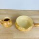 Pitcher and pan Grandjean Jourdan Vallauris, ceramic wood effect