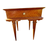 Table de chevet vintage années 50 en bois laqué et avec pieds compas