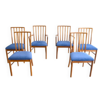 Set of 4 chairs and 2 armchairs by McIntosh.