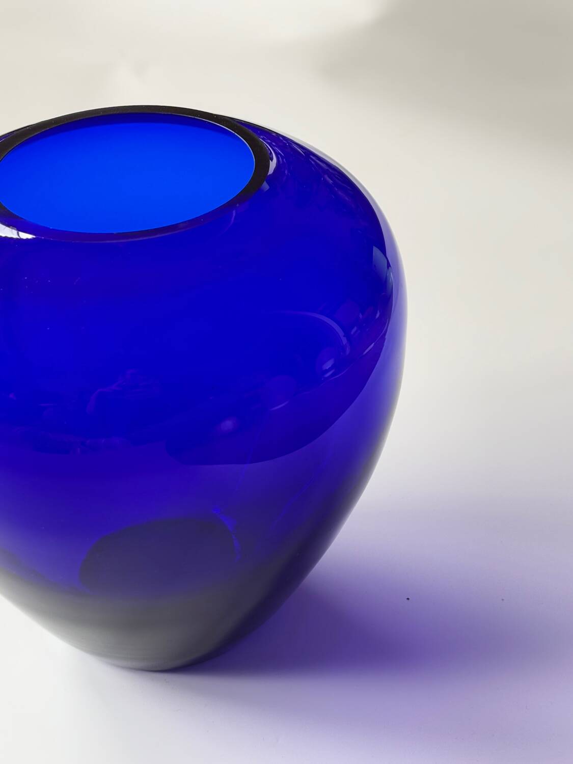 Cobalt blue blown glass vase