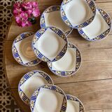 Lot of 10 old soup plates - Badonvillier Bornéo model