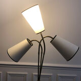 Floor lamp 3 articulated lights 1960