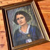 Pastel portrait painting