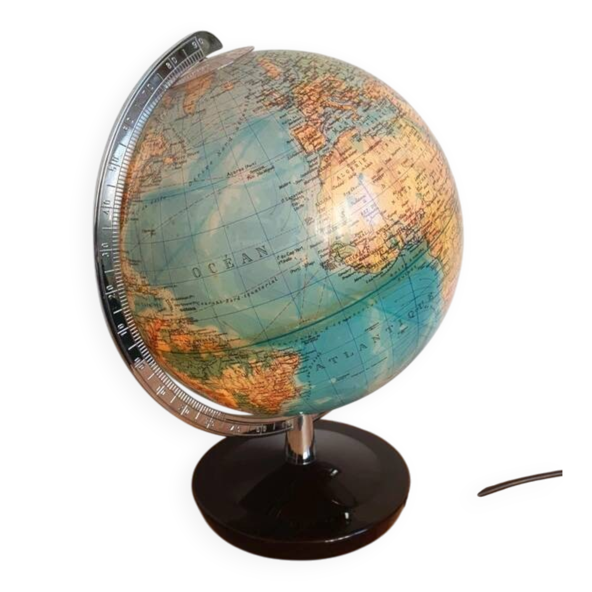 Vintage illuminated globe