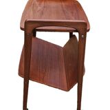 Opal kleinmobel 1960 teak rolling magazine rack