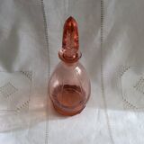 Art deco 1960s pink glass carafe
