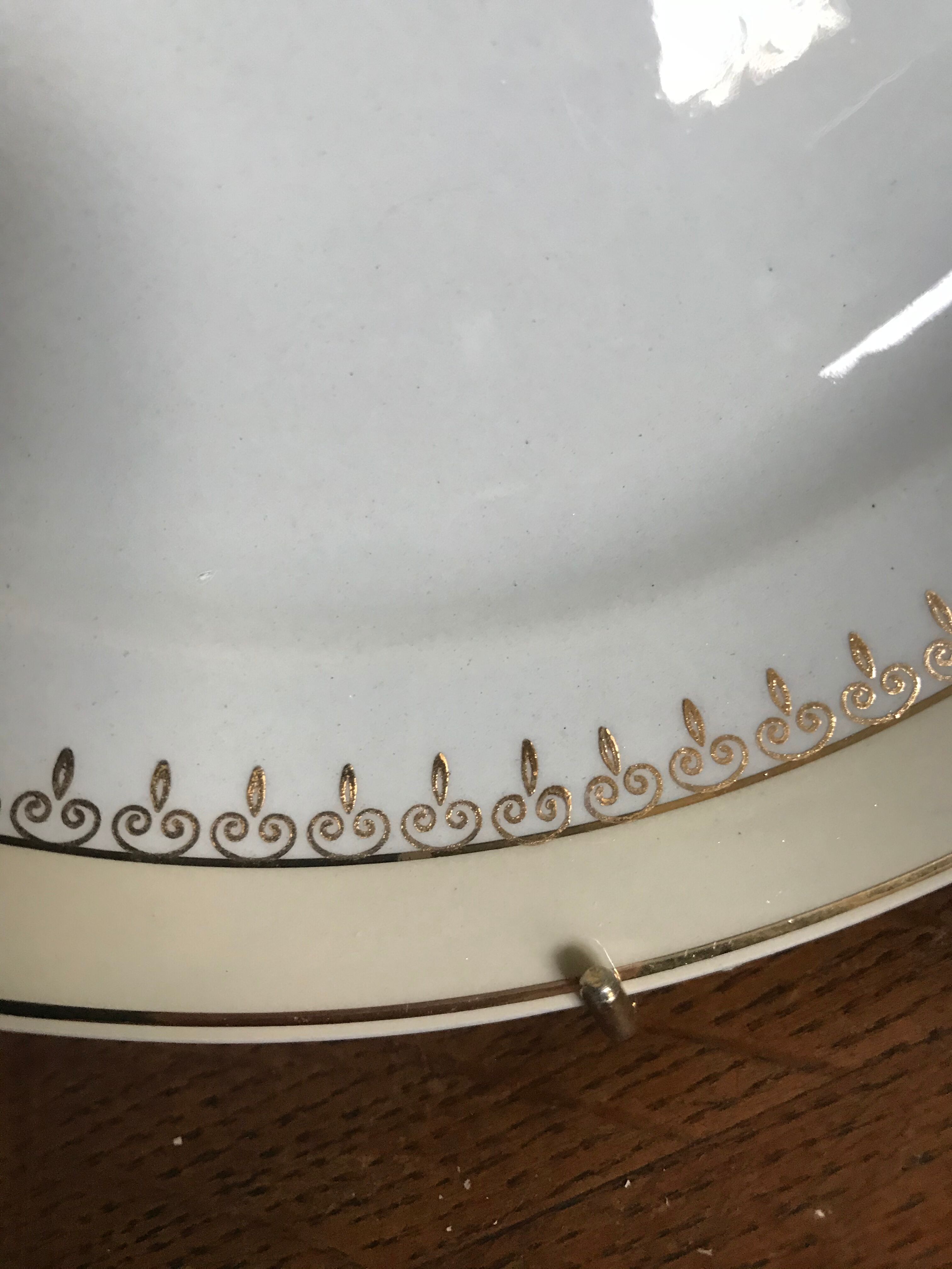 Set of 10 Lunéville dessert plates