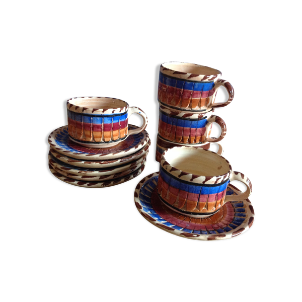 Lot de 5 tasses à café en ceramique