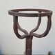 Pair of old 19th century wrought iron fireplace andirons