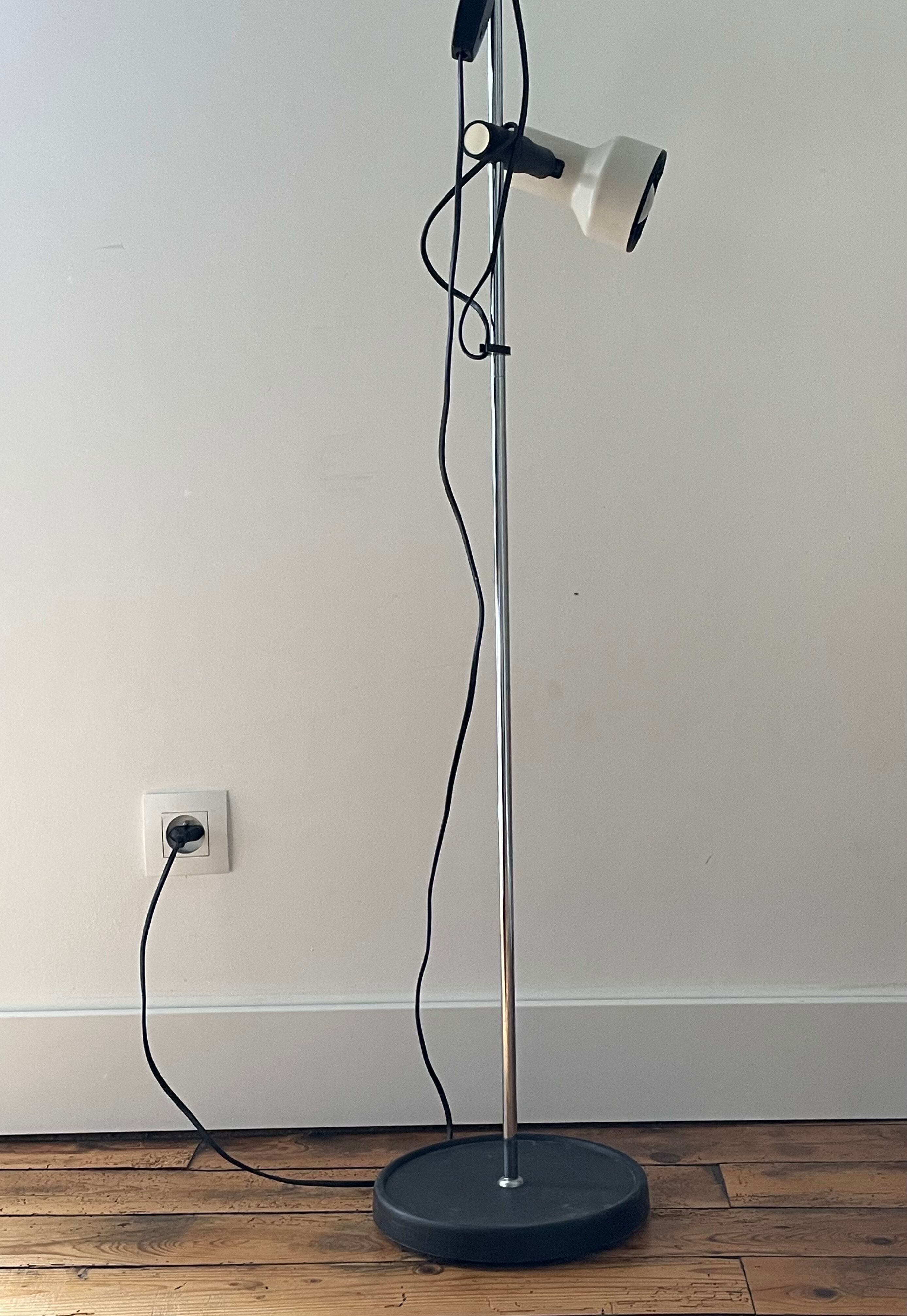Two-light floor lamp published by Hustadt Leuchten, 1970s