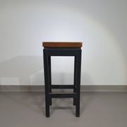 3 x tabourets de construction en chêne années 1960