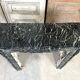 Louis XV style fireplace in green marble, 1900s