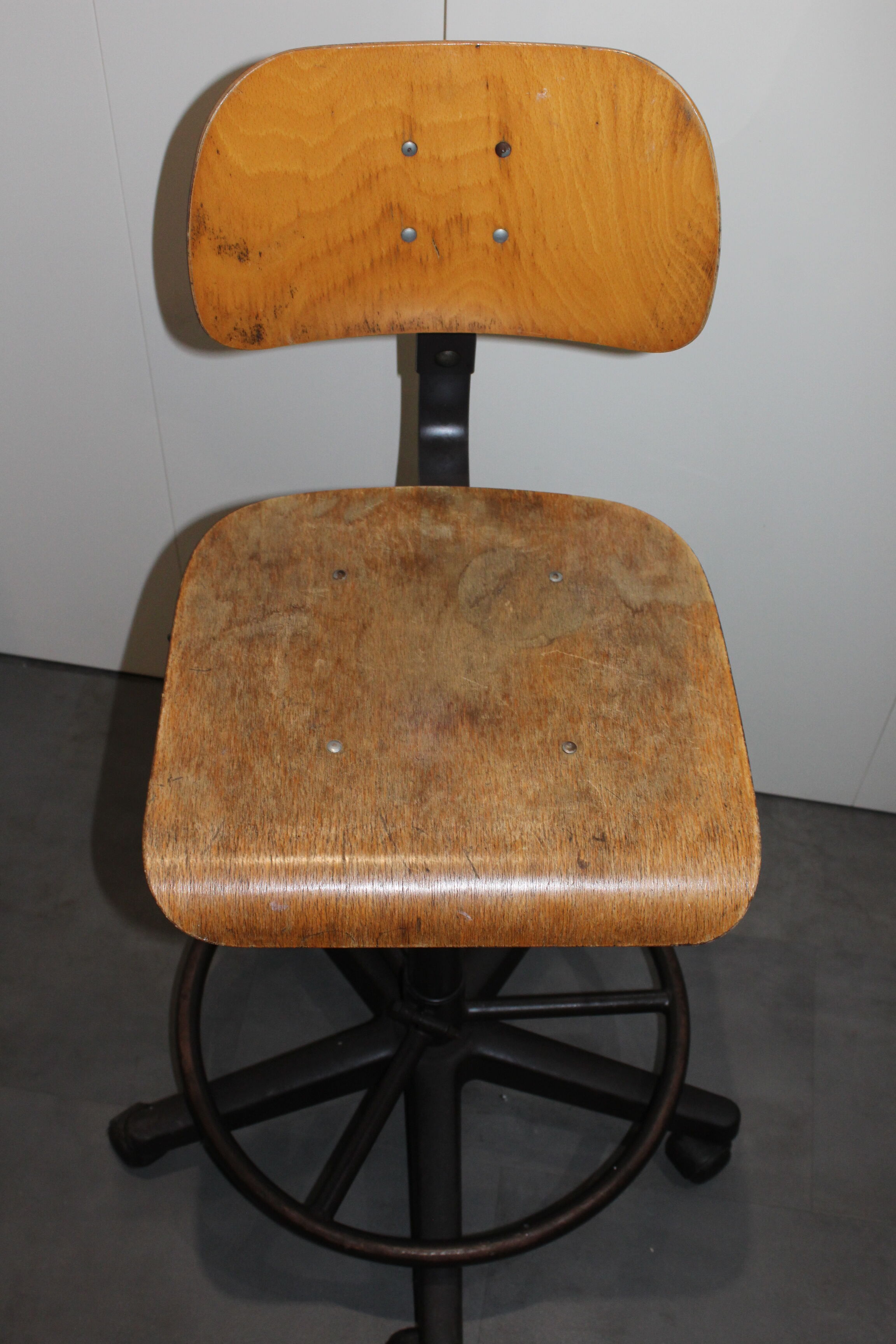 Old office, workshop, industrial chair with wheels