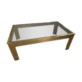 Brass and glass coffee table