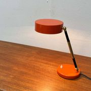 Mid-century minimalist orange table lamp, Italy, 1960s.