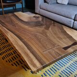 Table basse en noyer massif