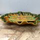 Old asparagus dish vallauris d.m. ceramic green & yellow vintage