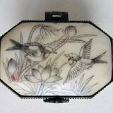 Engraved bone pill box