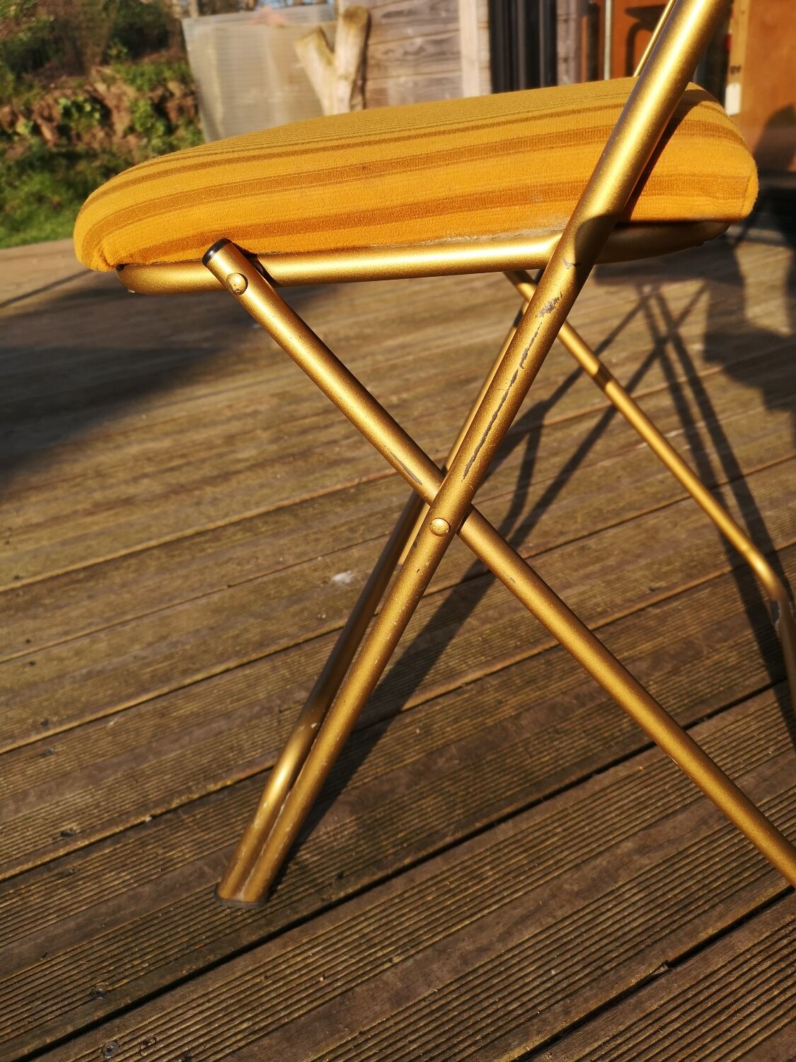 Paire de chaises Lafuma Chantazur dorée